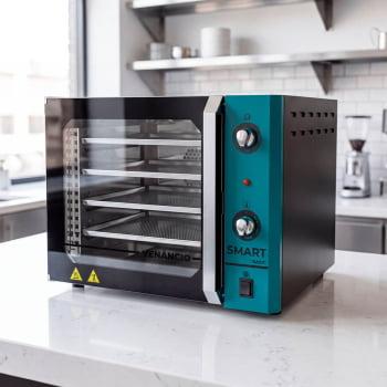 Forno Industrial Convector Venâncio Elétrico Smart Basic Azul 4 Esteiras 220v FCSB4E 16715