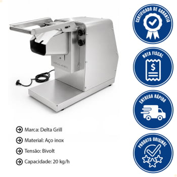 Ralador em Inox Delta Grill 20 kg/h Motor 1/3 CV Bivolt 1070
