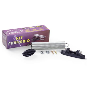 Kit com 5 Para Raio Completo Cerca Elétrica Rural Zebu 612