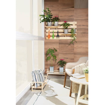 Painel Floreira Tramontina 100x56cm em Madeira Maciça com Duas Prateleiras 91150110