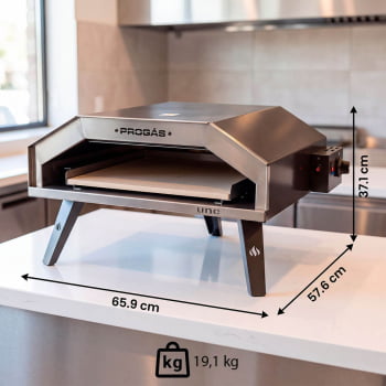 Forno Industrial Assador Refratário Progás PRUNO-40 a Gás Para Pizzas P42630