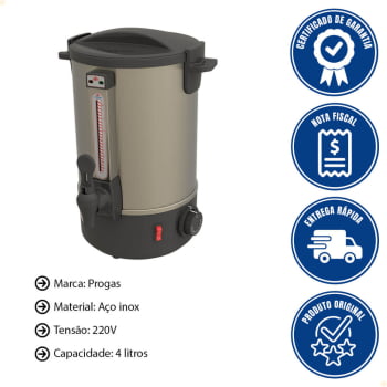 Cafeteira Elétrica Progás PRC-04 4 Litros Automática 220V P41864