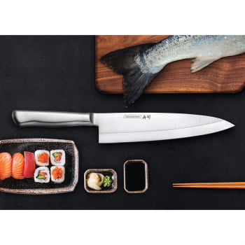 Faca Deba Tramontina Sushi Diamond com Lâmina e Cabo em Aço Inox 8" 24241008