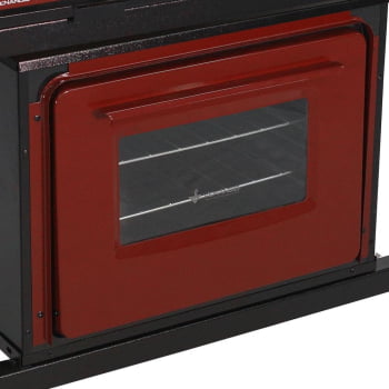 Fogão Industrial Venâncio Bravo a Gás 4 Bocas com Forno Vermelho Esmaltado BR4BFVR