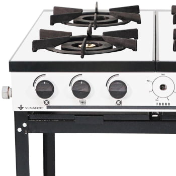 Fogão Industrial Venâncio à Gás Bravo 4 Bocas Branco Esmaltado BR4BBR