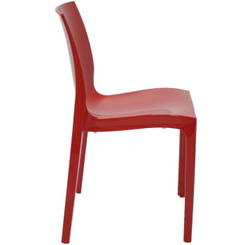 Conjunto 4 Cadeiras Plástica Tramontina Monobloco Alice Vermelha 92037040