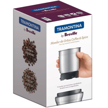 Moedor de grãos Tramontina by Breville Coffee & Spice em Aço Inox Fosco 220 V 69061012