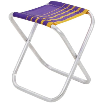 Kit 02 Banquetas de Praia Tramontina Fiji em Alumínio com Assento Roxo e Amarelo 92900303