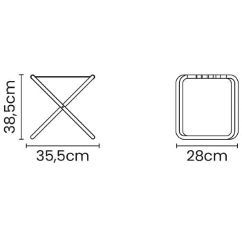 Kit 02 Banquetas de Praia Tramontina Fiji em Alumínio com Assento Roxo e Amarelo 92900303