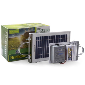 Kit Cerca Elétrica Solar Zebu com uma Bateria 7 Amperes Zebu ZS20BI 33758