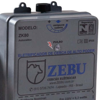 Eletrificador de Cerca Zebu Automático Bivolt ZK80 27111