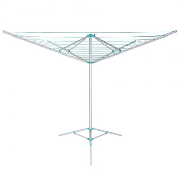 Varal Giratório Umbrella Tramontina de Alumínio com Cordas Pvc Braços e Tripé Dobráveis Secagem de 50 m 91854193