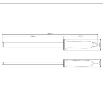 Kit Pedra Afiar Faca E Chaira Diamantada em Inox 10" Tramontina Profissional