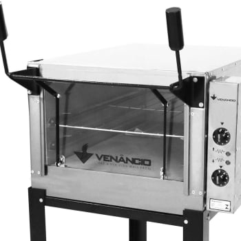 Forno de Lastro Industrial Venâncio Itália Roma Elétrico Aço Inox 80cm com Pedra Refratária 220v FER