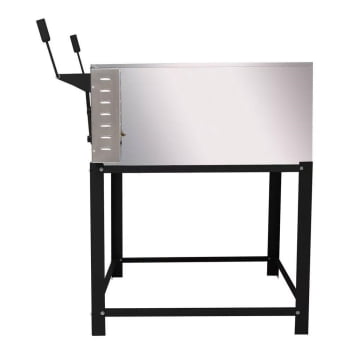 Forno de Lastro Industrial Venâncio Itália Roma Elétrico Aço Inox 80cm com Pedra Refratária 220v FER