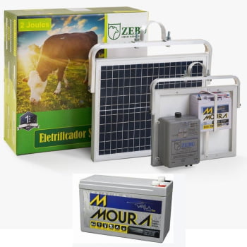 Kit Cerca Elétrica Solar Zebu ZS50I BI Bateria Integrada 33766
