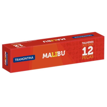 Kit 12 Colheres para Sobremesa Tramontina Malibu em Aço Inox 23736000X12