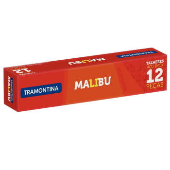 Kit 12 Colheres para Chá Tramontina Malibu em Aço Inox 23737000X12