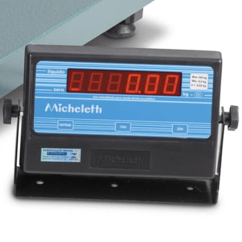 Balança Eletrônica Micheletti MIC100 MIC3-LED RS232 100kg 40x50cm Plataforma Aço Carbono Sem Coluna