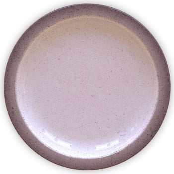 12 Pratos Raso Tramontina Rústico Cinza em Porcelana Decorada 28 cm 96880003