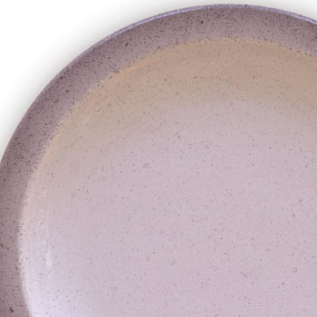 12 Pratos Sobremesa Tramontina Rústico Cinza em Porcelana Decorada 21 cm 96880004