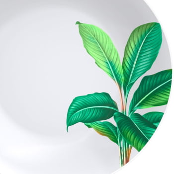 12 Pratos Fundo Tramontina Graziela em Porcelana Decorada 21 cm 96011510