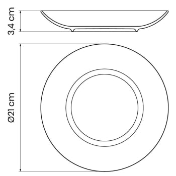 12 Pratos Fundo Tramontina Graziela em Porcelana Decorada 21 cm 96011510