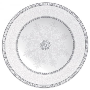 12 Pratos Sobremesa Tramontina Gabrielle em Porcelana Decorada 21 cm 96011006