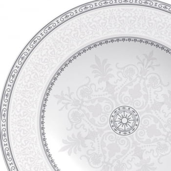 12 Pratos Sobremesa Tramontina Gabrielle em Porcelana Decorada 21 cm 96011006