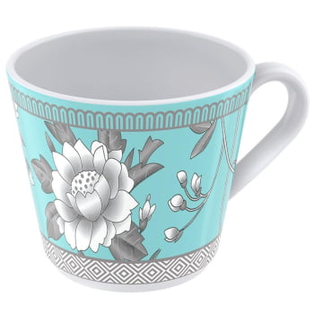 12 Xícaras de Chá Tramontina Helen em Porcelana Decorada Com Flor 185 ml 96011321