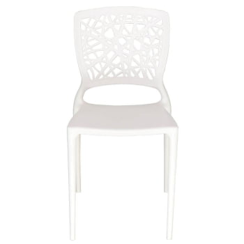 4 Cadeira Tramontina Joana em Polipropileno e Fibra de Vidro Branco 92058010