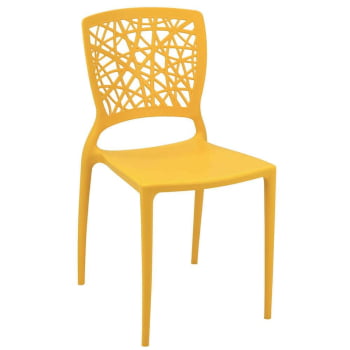 Cadeira Tramontina Joana em Polipropileno e Fibra de Vidro Amarelo 92058000