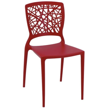 Cadeira Tramontina Joana em Polipropileno e Fibra de Vidro Vermelho 92058040