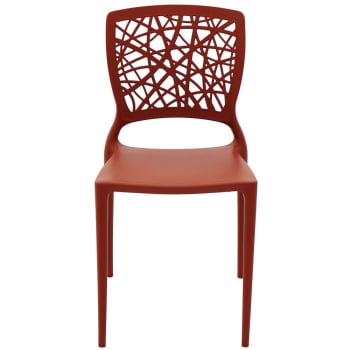 Conjunto 4 Cadeiras Tramontina Joana em Polipropileno e Fibra de Vidro Terracota 92058242