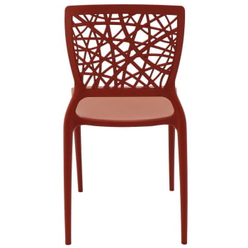 Conjunto 4 Cadeiras Tramontina Joana em Polipropileno e Fibra de Vidro Terracota 92058242