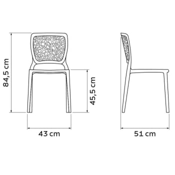 Cadeira Tramontina Joana em Polipropileno e Fibra de Vidro Marrom 92058109