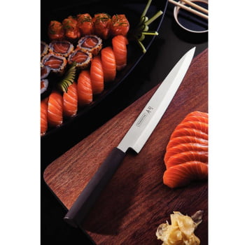 Faca Yanagiba Tramontina Sushi Com Lâmina Em Aço Inox E Cabo De Nylon 9" 24230049