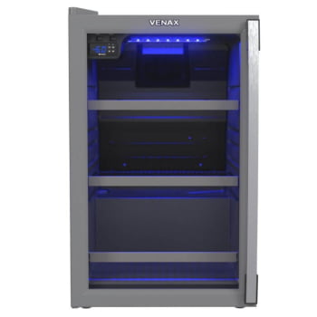 Cervejeira Venax Blue Light 100L Porta Invertida Cinza 220V 21207