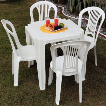 Cadeira Bistrô Tramontina Atlântida Em Polipropileno Branco 52x44 Cm 92013010