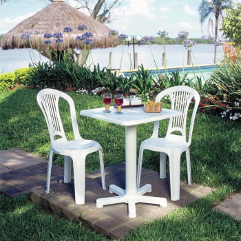 Cadeira Bistrô Tramontina Atlântida Em Polipropileno Branco 52x44 Cm 92013010