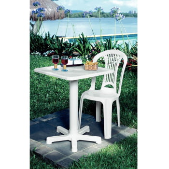 Cadeira Bistrô Tramontina Atlântida Em Polipropileno Branco 52x44 Cm 92013010