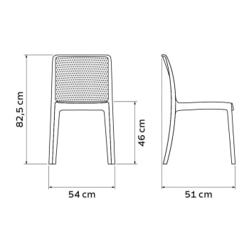 Cadeira Tramontina Isabelle em Polipropileno e Fibra de Vidro Preto 92150009