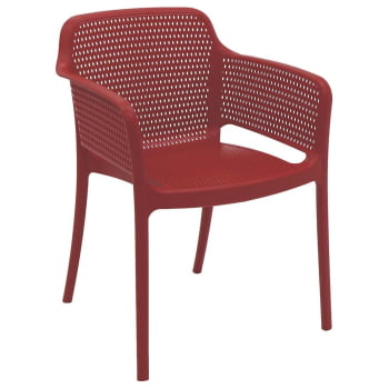 Kit 4 Cadeiras Tramontina Gabriela Em Polipropileno E Fibra De Vidro Vermelho 92151040