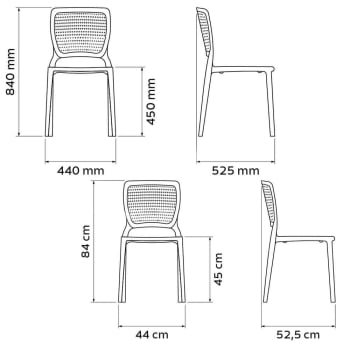 Cadeira Tramontina Safira em Polipropileno e Fibra de Vidro Vermelho 92048040
