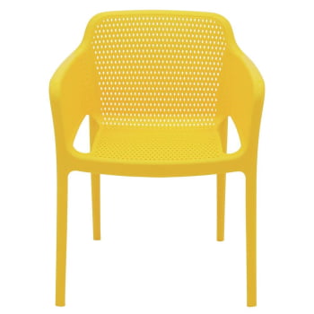 Kit 4 Cadeiras Tramontina Gabriela em Polipropileno e Fibra de Vidro Amarelo 92151000