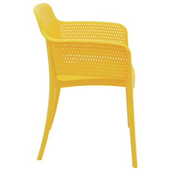 Kit 4 Cadeiras Tramontina Gabriela em Polipropileno e Fibra de Vidro Amarelo 92151000