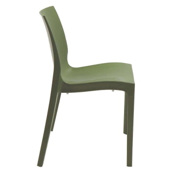 Kit 4 Cadeiras Tramontina Alice em Polipropileno e Fibra de Vidro Verde Oliva 92037027