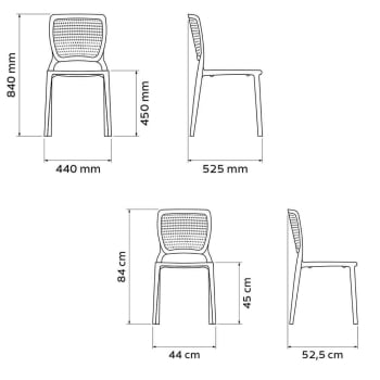 Cadeira Tramontina Safira em Polipropileno e Fibra de Vidro Amarela 92048000