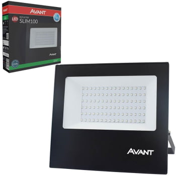 Refletor LED Verde Avant em Alumínio SLIM-100 Bivolt de Sobrepor - CÓD 259605371