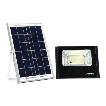 Refletor LED Branco Frio Solare Avant 25W 6500K com Placa Solar - CÓD 963011303